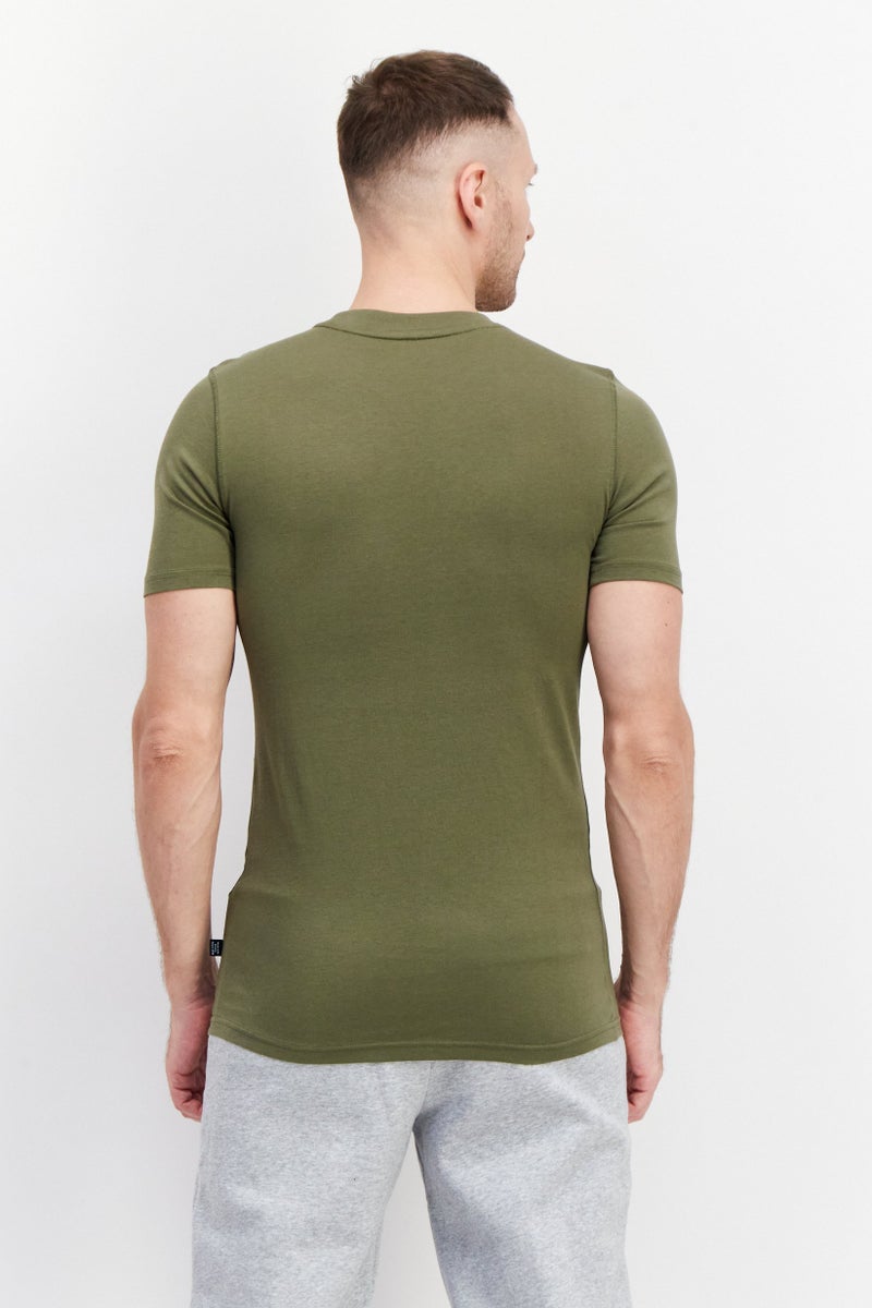 PUMA Men Sportswear  Fit Short Sleeves Traning T-Shirt, Olive - Image 3